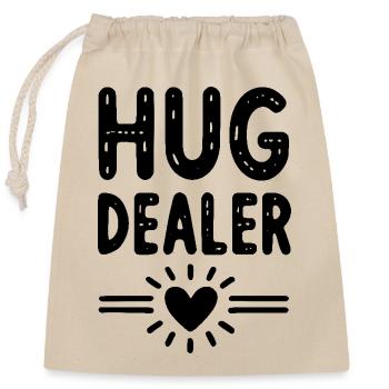 Hug Händler - Verschließbarer Geschenkbeutel aus Baumwolle (25x30cm) - Natur - Vorne