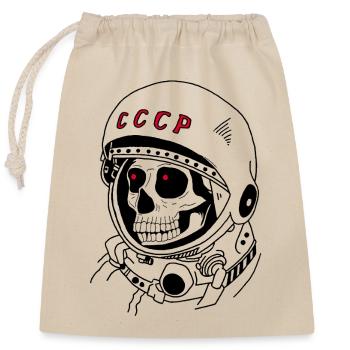 Ancien astronaute russe - Sac cadeau en coton avec cordon (25 x 30 cm) - nature - Devant
