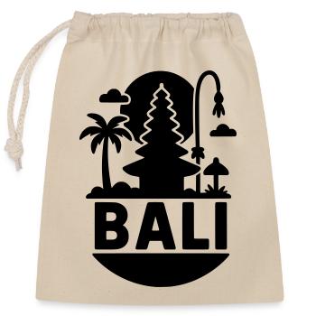 Bali Silhouette - Sac cadeau en coton avec cordon (25 x 30 cm) - nature - Devant