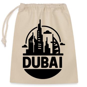 Dubai Silhouette - Sac cadeau en coton avec cordon (25 x 30 cm) - nature - Devant