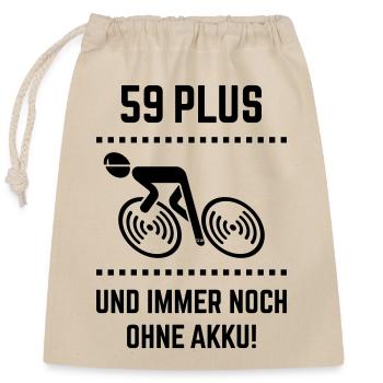 59 Plus – still without battery! Bicycle Road Bike B - Closable cotton gift bag (25x30cm) - nature - Front