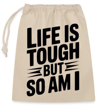 La vie est dure Moi aussi - Sac cadeau en coton avec cordon (25 x 30 cm) - nature - Devant