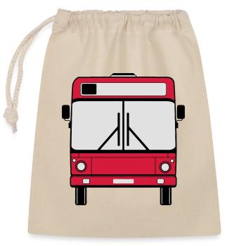 Busfahrer Bus Omnibus Schulbus Bus , Stadtbus (25) - Verschließbarer Geschenkbeutel aus Baumwolle (25x30cm) - Natur - Vorne