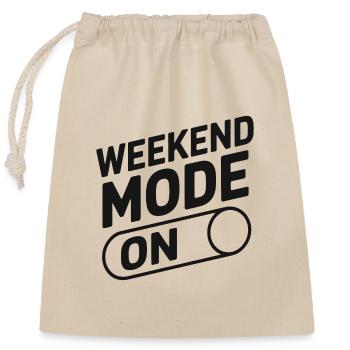 Weekend Mode On - Verschließbarer Geschenkbeutel aus Baumwolle (25x30cm) - Natur - Vorne