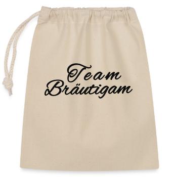 Team Bräutigam - Verschließbarer Geschenkbeutel aus Baumwolle (25x30cm) - Natur - Vorne