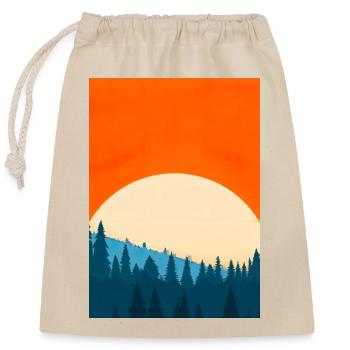 Orange Sonnenuntergang - Verschließbarer Geschenkbeutel aus Baumwolle (25x30cm) - Natur - Vorne