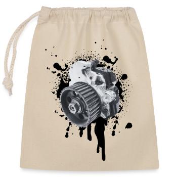 High-pressure pump - Closable cotton gift bag (25x30cm) - nature - Front