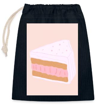 Pastell-Kuchen - Verschließbarer Geschenkbeutel aus Baumwolle (25x30cm) - Navy - Vorne