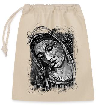 Jesus god gud Maria Madonna Mariana Virgin Mary - Closable cotton gift bag (25x30cm) - nature - Front