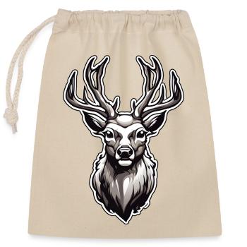 Cerf / Buck / Animal / Sauvage / Forêt / Sauvage - Sac cadeau en coton avec cordon (25 x 30 cm) - nature - Devant