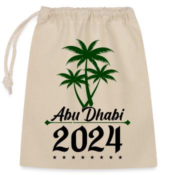 abu dhabi 2024 palmen - Verschließbarer Geschenkbeutel aus Baumwolle (25x30cm) - Natur - Vorne