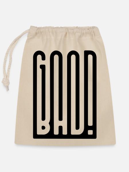 GoodBad - Verschließbarer Geschenkbeutel aus Baumwolle (25x30cm) - Natur