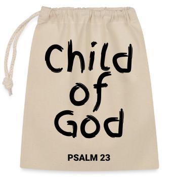 child of god - Closable cotton gift bag (25x30cm) - nature - Front