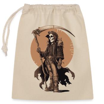 Steampunk Grim Reaper – Industrial Style - Verschließbarer Geschenkbeutel aus Baumwolle (25x30cm) - Natur - Vorne