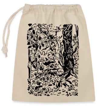 ENCHANTED FOREST - Closable cotton gift bag (25x30cm) - nature - Front