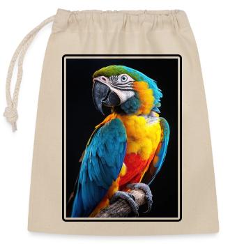 L’ère de l’ara - Sac cadeau en coton avec cordon (25 x 30 cm) - nature - Devant