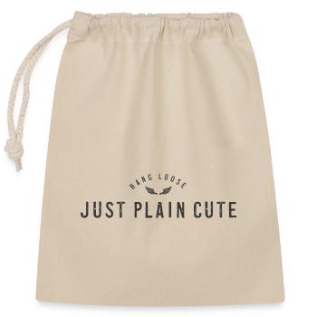 JUST PLAIN CUTE - Closable cotton gift bag (25x30cm) - nature - Front