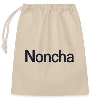 Noncha. Flämisches Wort - Verschließbarer Geschenkbeutel aus Baumwolle (25x30cm) - Natur - Vorne
