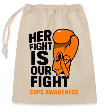 Votre combat est le nôtre – CRPS Reconnaissance - Sac cadeau en coton avec cordon (25 x 30 cm) - nature - Devant