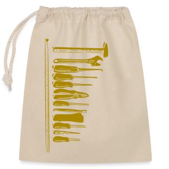 Outil - Sac cadeau en coton avec cordon (25 x 30 cm) - nature - Devant