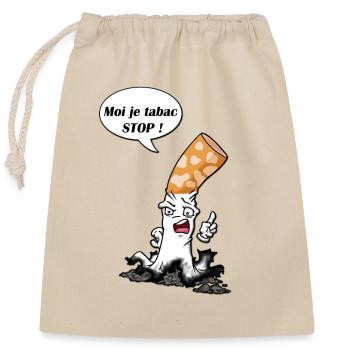 cigarette type 4 - Closable cotton gift bag (25x30cm) - nature - Front
