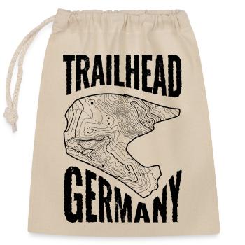 Mountain Bike T-Shirt Trailhead Germany - Closable cotton gift bag (25x30cm) - nature - Front