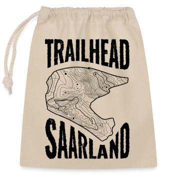 Mountain Bike T-Shirt Trailhead Saarland - Closable cotton gift bag (25x30cm) - nature - Front