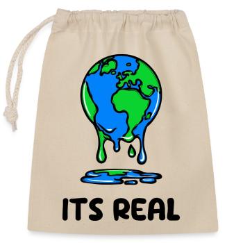Mother Earth Statement Planet Eco-Friendly - Closable cotton gift bag (25x30cm) - nature - Front