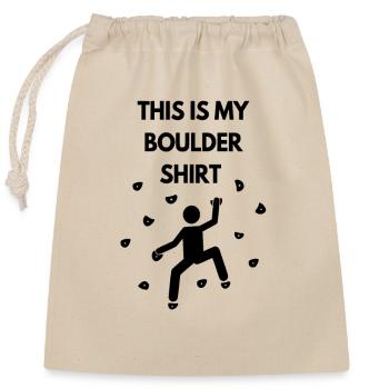 Boulder Shirt - Closable cotton gift bag (25x30cm) - nature - Front