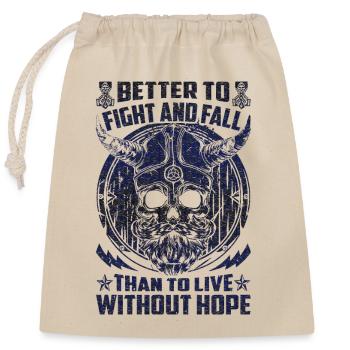 Nordic scandinavia retro viking mystical mythology - Closable cotton gift bag (25x30cm) - nature - Front