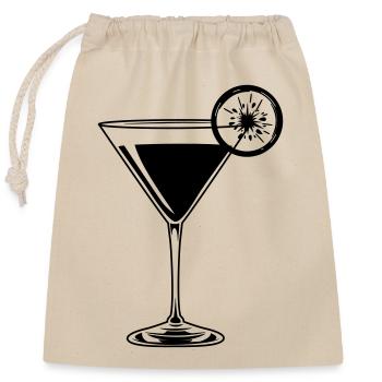 cocktail - Verschließbarer Geschenkbeutel aus Baumwolle (25x30cm) - Natur - Vorne