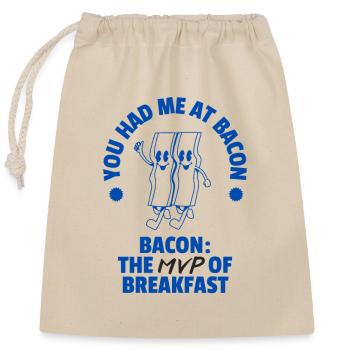 Bacon for Breakfast - Verschließbarer Geschenkbeutel aus Baumwolle (25x30cm) - Natur - Vorne
