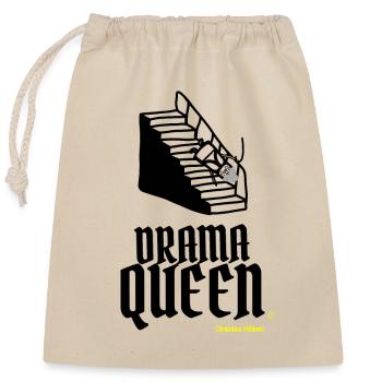 Grand mère est la vraie Drama Queen - Sac cadeau en coton avec cordon (25 x 30 cm) - nature - Devant