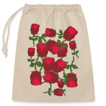 rosen rosen - Verschließbarer Geschenkbeutel aus Baumwolle (25x30cm) - Natur - Vorne