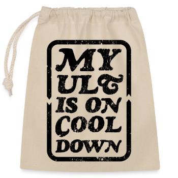 My ult is on cooldown - Closable cotton gift bag (25x30cm) - nature - Front