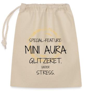 Statement design – irony meets everyday life - Closable cotton gift bag (25x30cm) - nature - Front