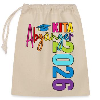 Daycare graduates 2026 - Closable cotton gift bag (25x30cm) - nature - Front
