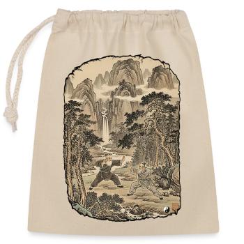 Kung Fu Tradition - Verschließbarer Geschenkbeutel aus Baumwolle (25x30cm) - Natur - Vorne