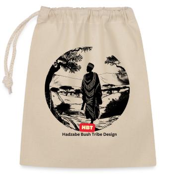 HBT 62 - Closable cotton gift bag (25x30cm) - nature - Front