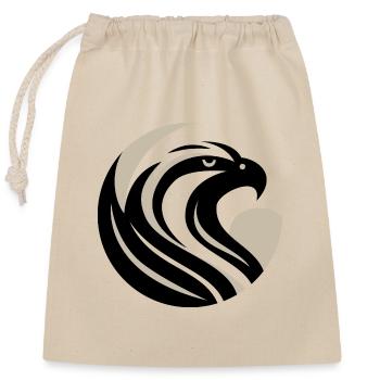 Stylized Eagle Head - Closable cotton gift bag (25x30cm) - nature - Front