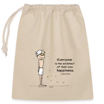 Architect of Happiness - Closable cotton gift bag (25x30cm) - nature - Front