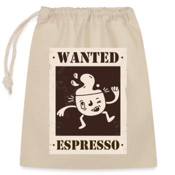 Gesucht Espresso - Verschließbarer Geschenkbeutel aus Baumwolle (25x30cm) - Natur - Vorne