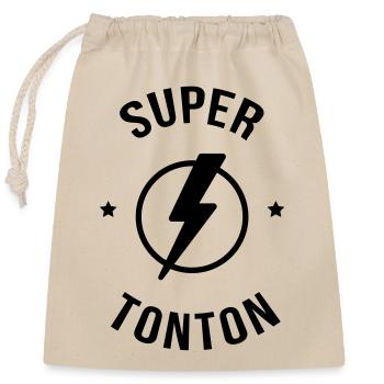 Parrain Oncle Tonton Bébé Naissance Famille Baby - Closable cotton gift bag (25x30cm) - nature - Front