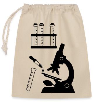 Recherche en laboratoire de microscope - Sac cadeau en coton avec cordon (25 x 30 cm) - nature - Devant