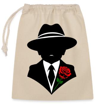 Baby Capone - With Style & Rose - Closable cotton gift bag (25x30cm) - nature - Front