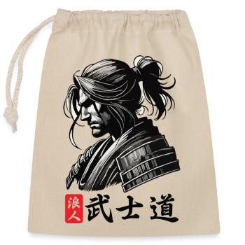 Bushido of Ronin - Closable cotton gift bag (25x30cm) - nature - Front