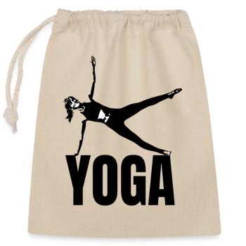 Yoga Logo - Sac cadeau en coton avec cordon (25 x 30 cm) - nature - Devant
