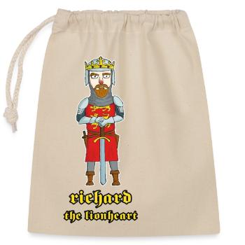 Richard the Lionheart: The Crusader King - Closable cotton gift bag (25x30cm) - nature - Front