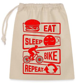 Radfahrer Radfahren BMX Fahrrad Sport Mountainbiken Hobby - Verschließbarer Geschenkbeutel aus Baumwolle (25x30cm) - Natur - Vorne