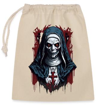 Cauchemars sacrés Sinistre Nonne - Sac cadeau en coton avec cordon (25 x 30 cm) - nature - Devant